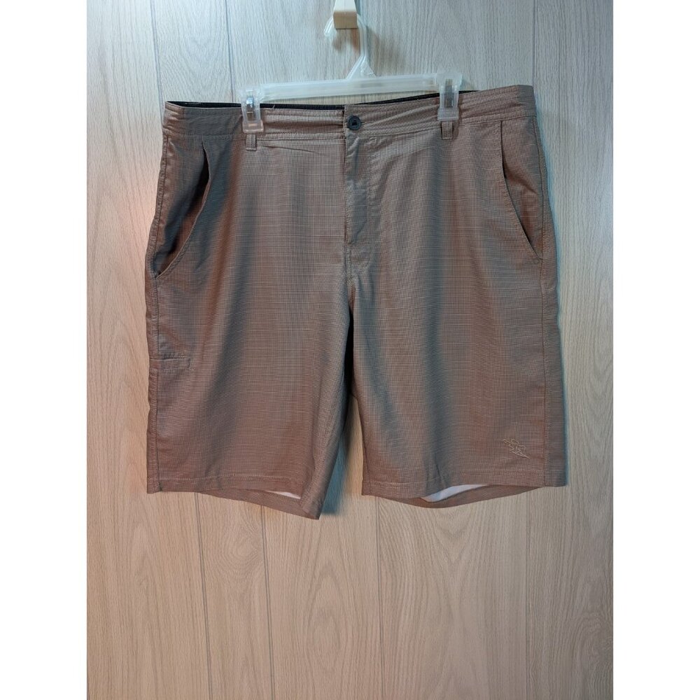 Da Hui Hybrid Shorts Men’s 38 Heather Gray Stretch Board Short Swim Golf Pockets